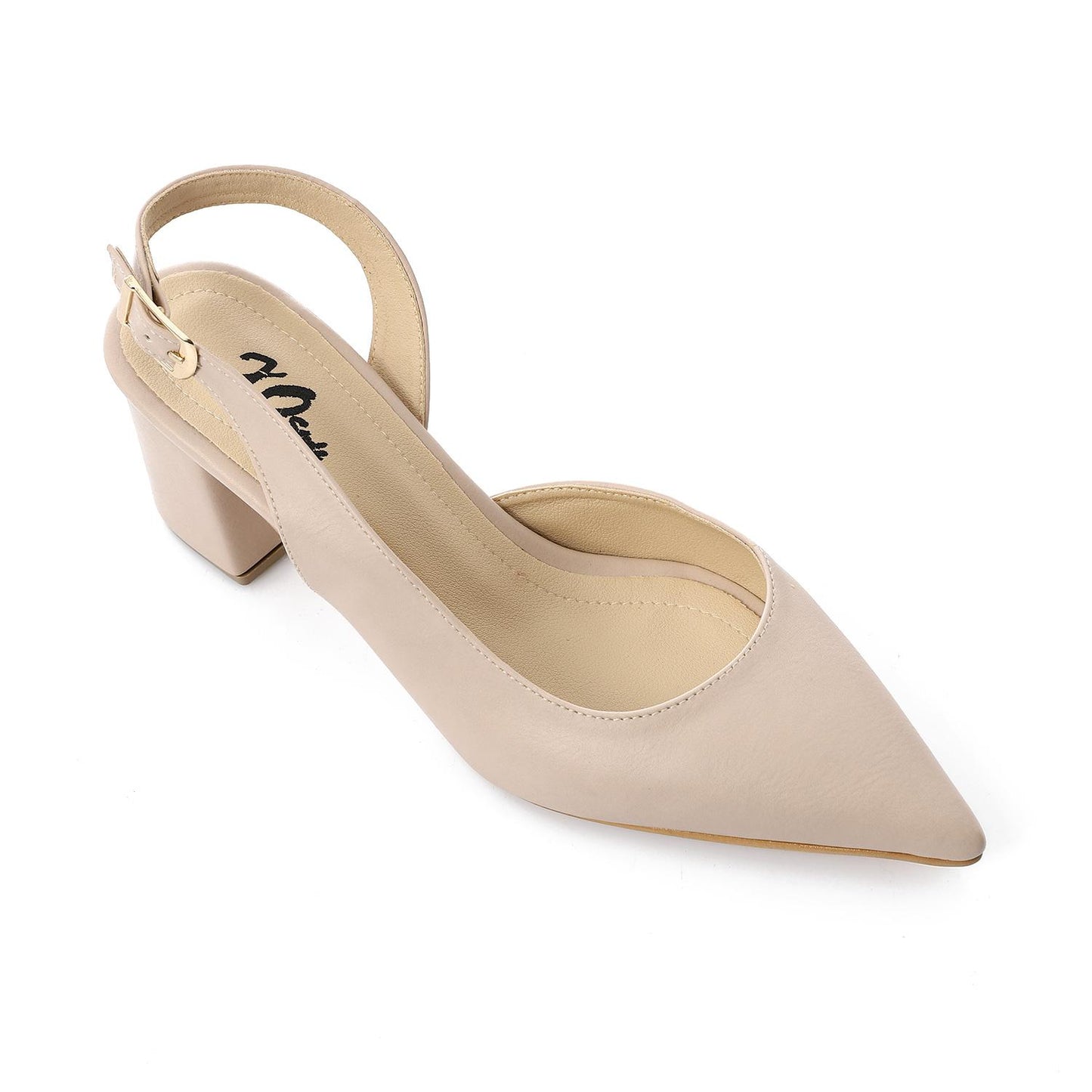 Pointed Toe Block Heels 3cm