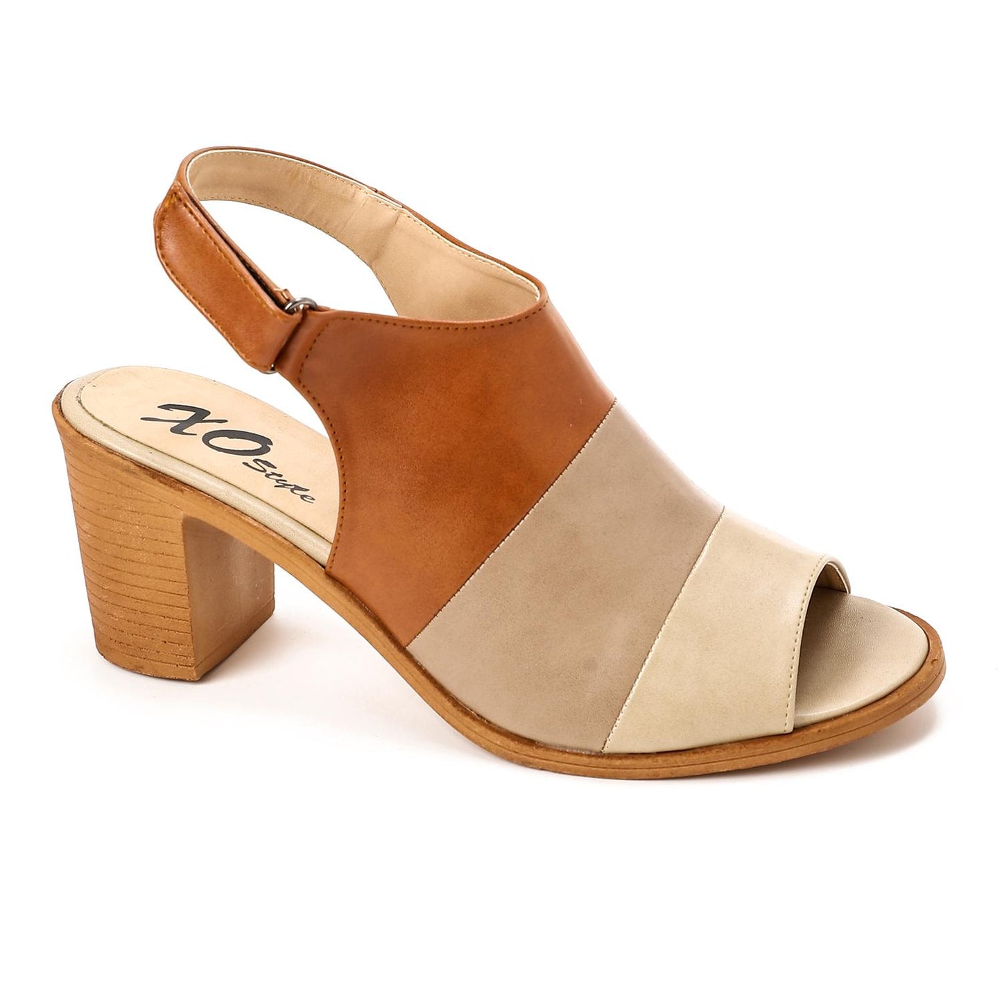Tri-Tone Heeled Sandal