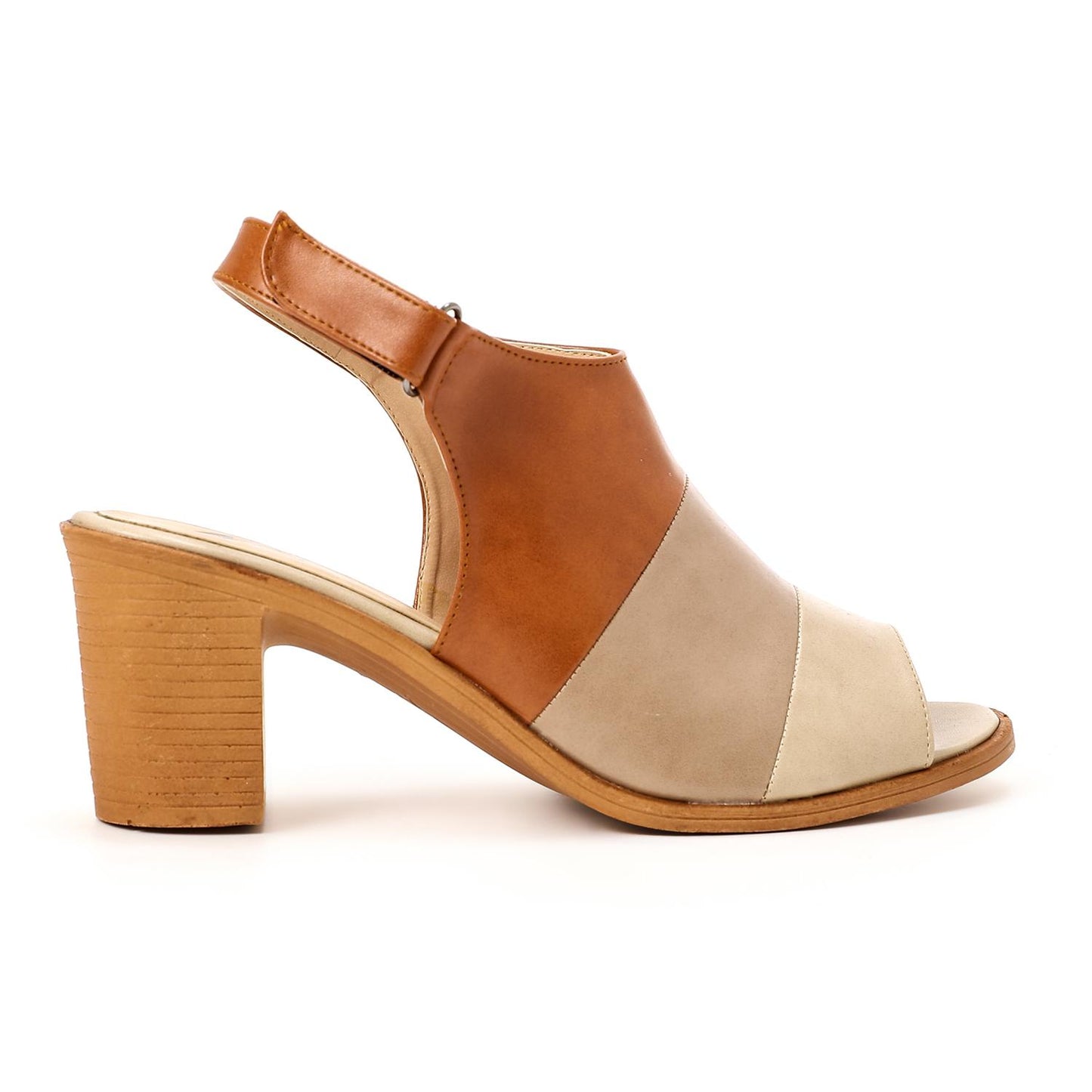 Tri-Tone Heeled Sandal