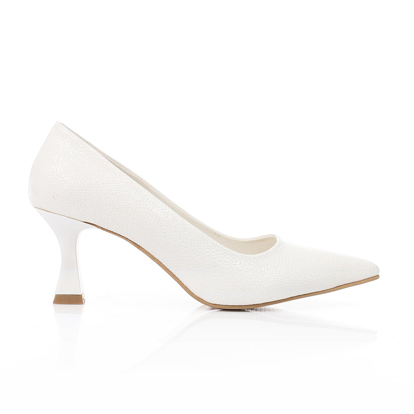 White Elegant Pointed Toe Pumps