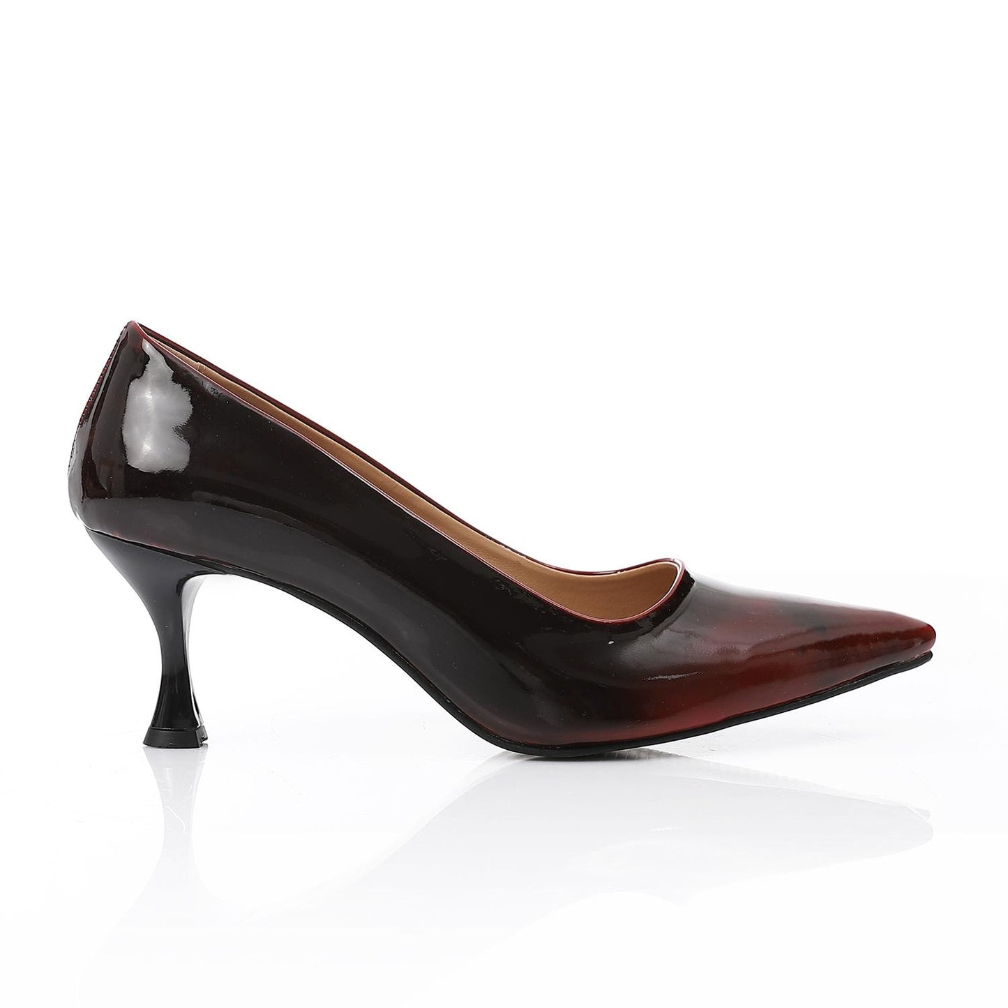 Brown Sleek Patent Leather Pumps