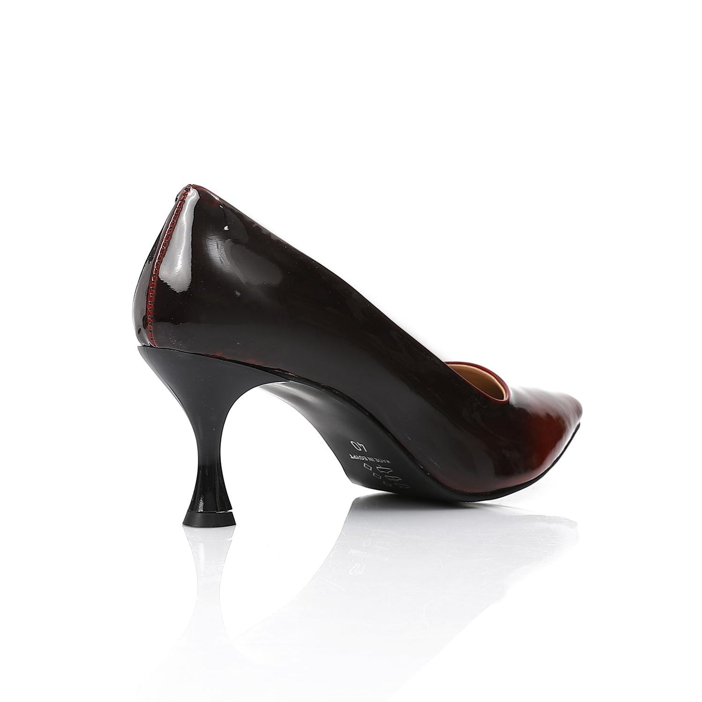 Brown Sleek Patent Leather Pumps