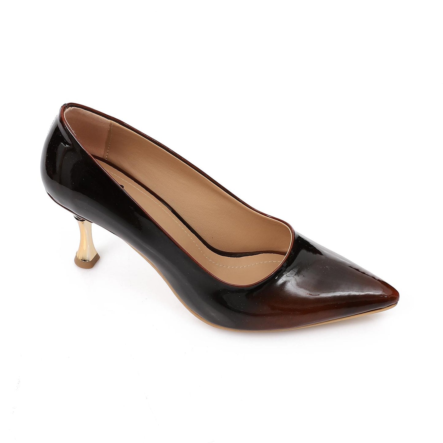 Burgundy Sleek Patent Leather Pumps