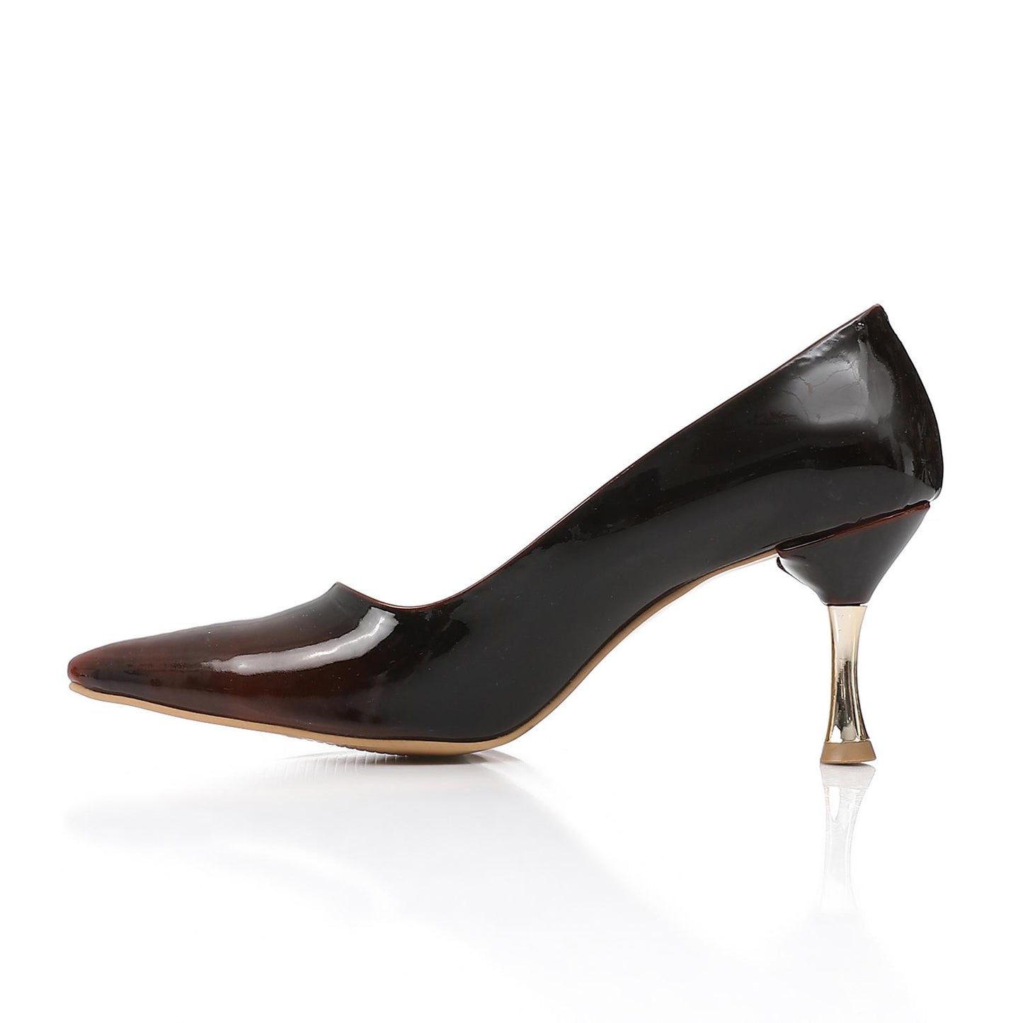 Burgundy Sleek Patent Leather Pumps