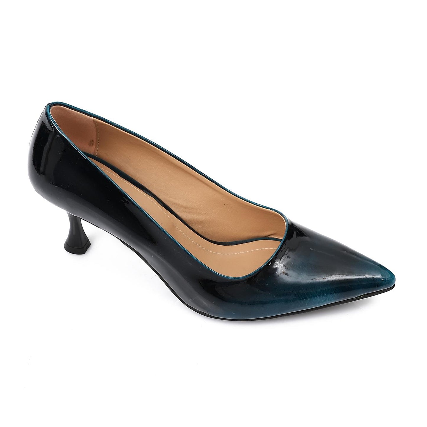 Navy Sleek Patent Leather Pumps