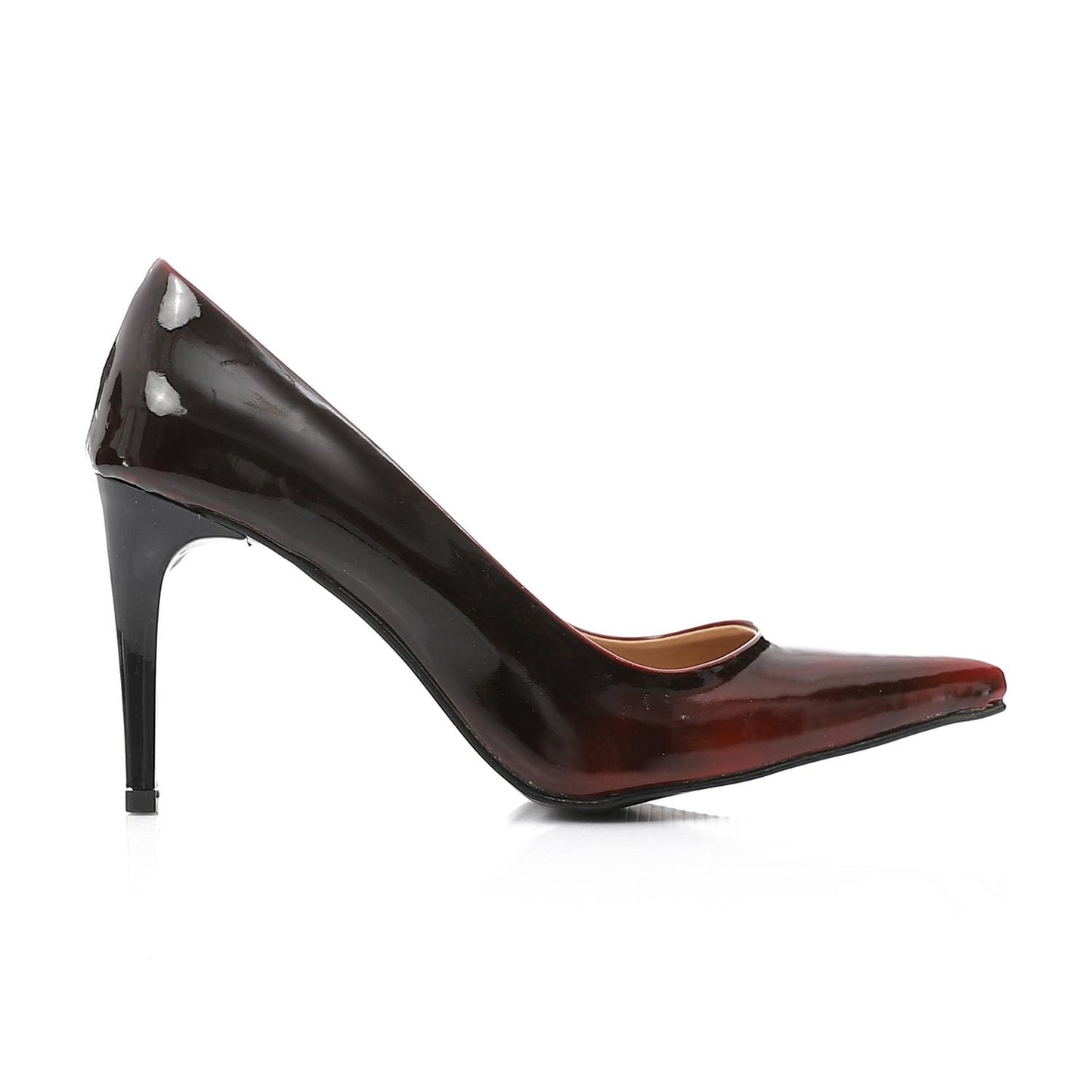 Burgundy Patent Leather Stiletto High Heels