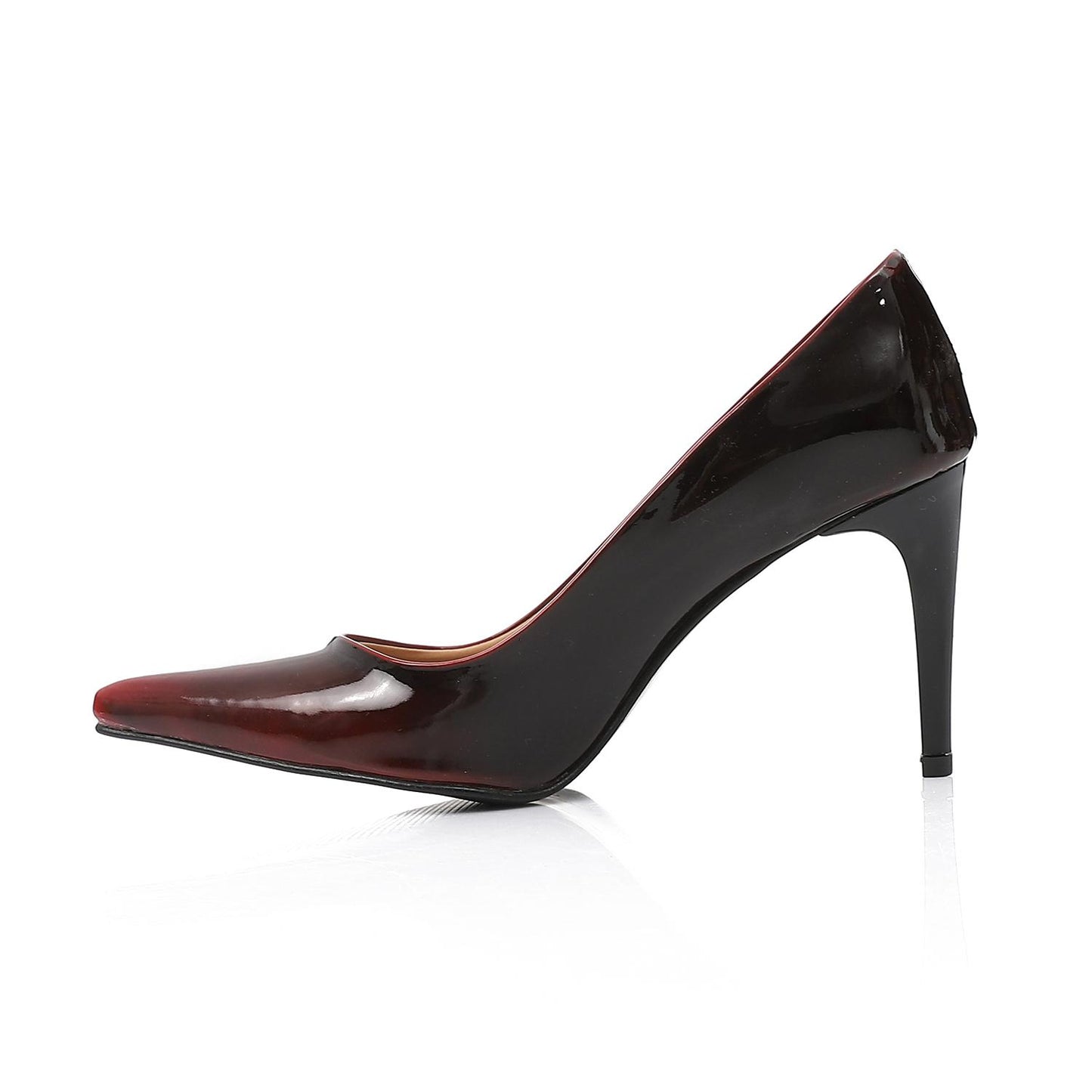 Burgundy Patent Leather Stiletto High Heels