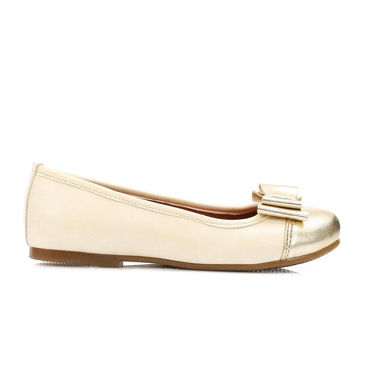 Girls Upper Bow Flat Shoes - حذاء مسطح بفيونكة علوية للبنات