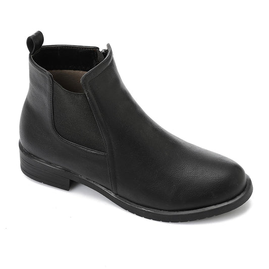Leather Black Ankle Boot