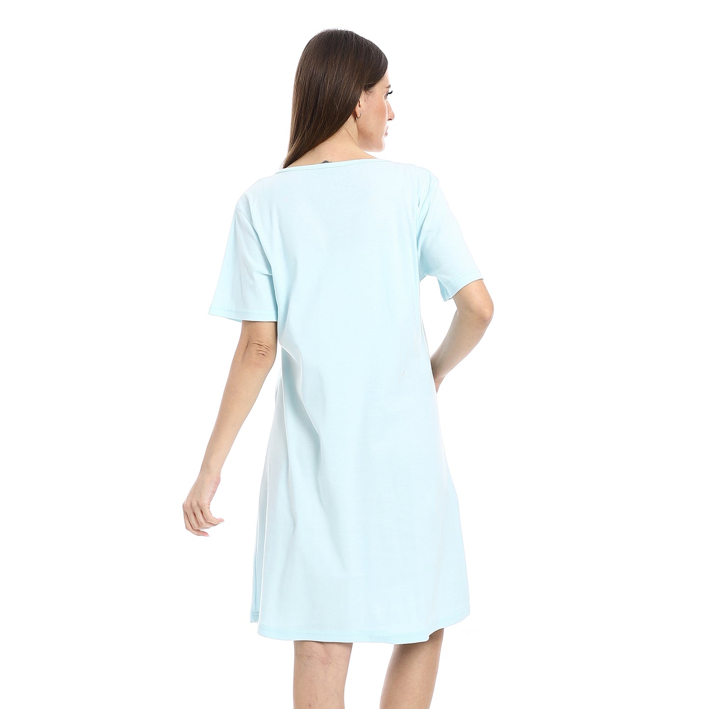 Short Sleeve Printed Nightgown