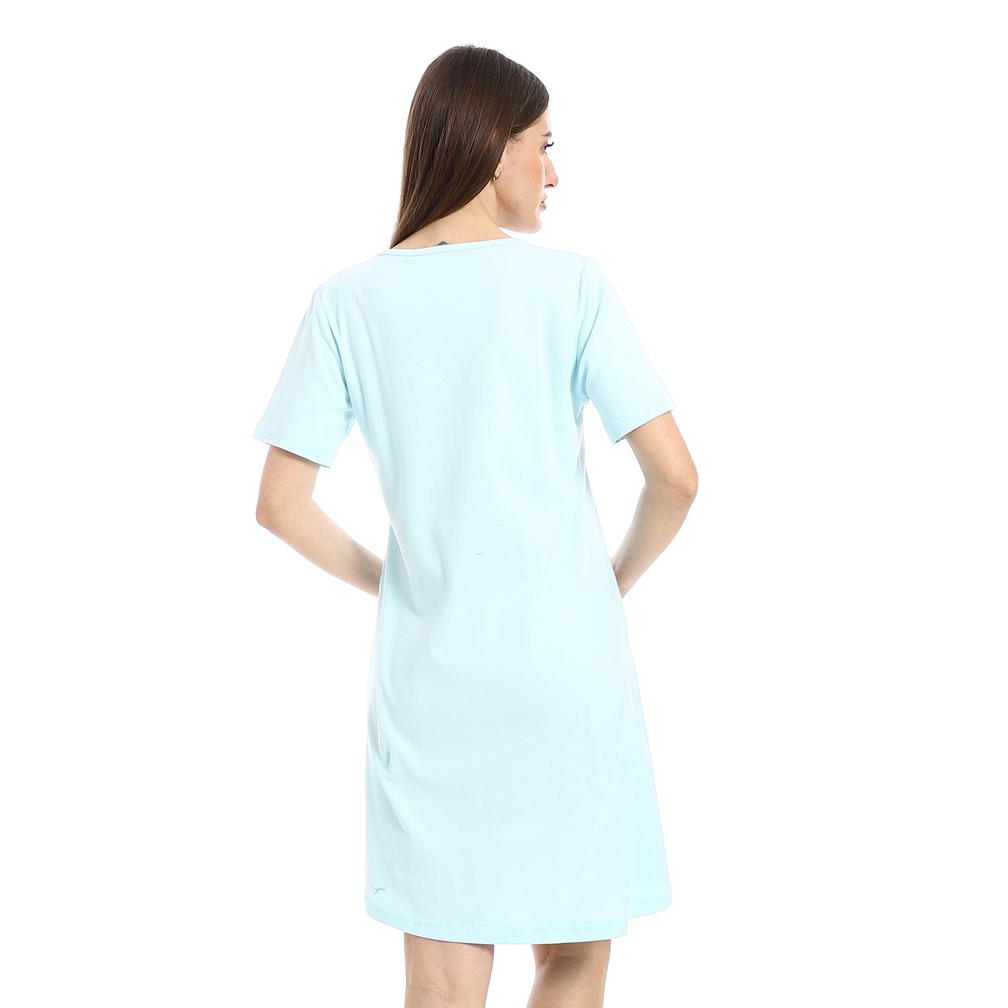 Short Sleeve Printed Nightgown