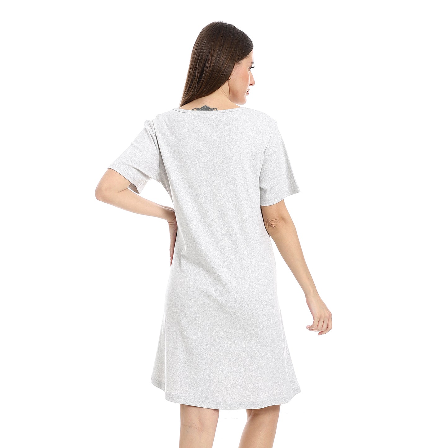 Short Sleeve Printed Nightgown