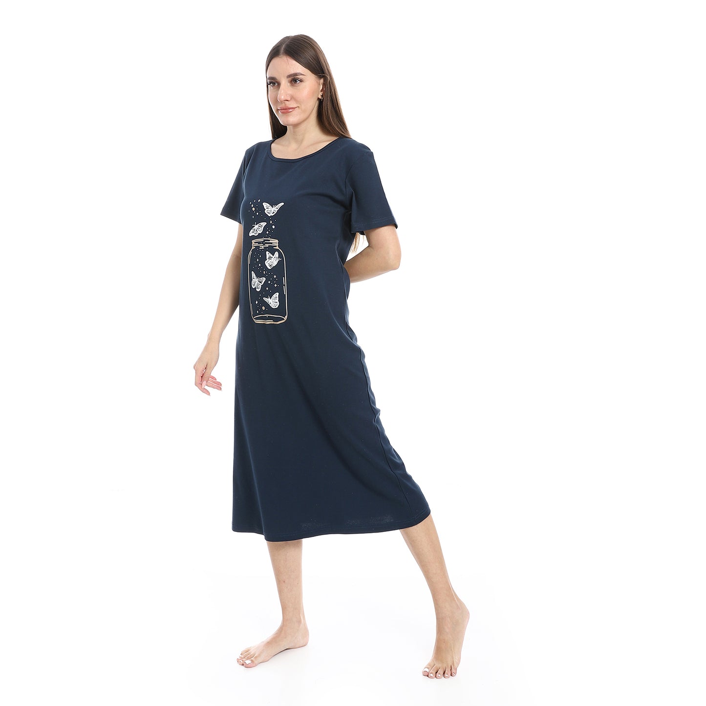 Short Sleeve Printed Nightgown