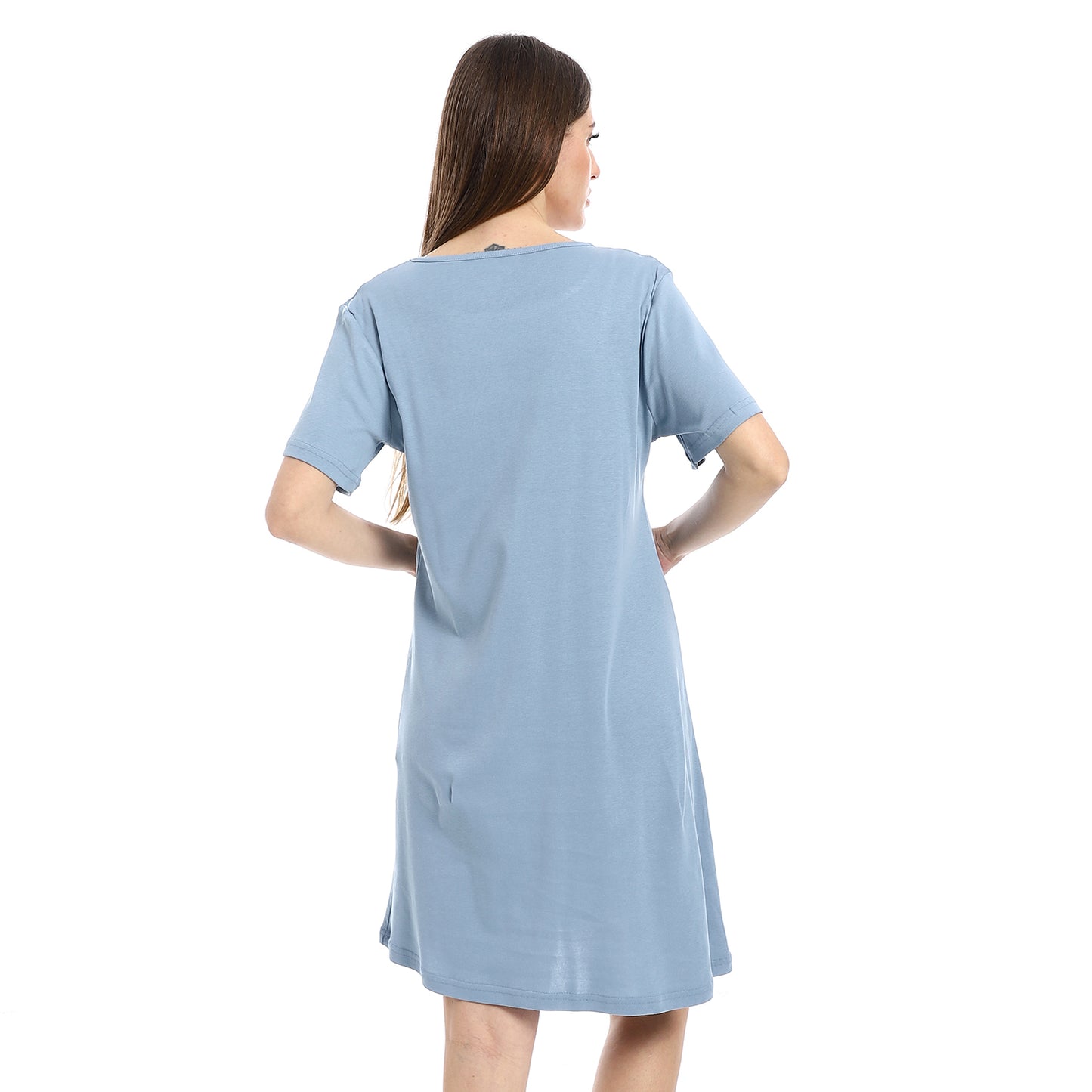 Printed Short Sleeve Nightgown