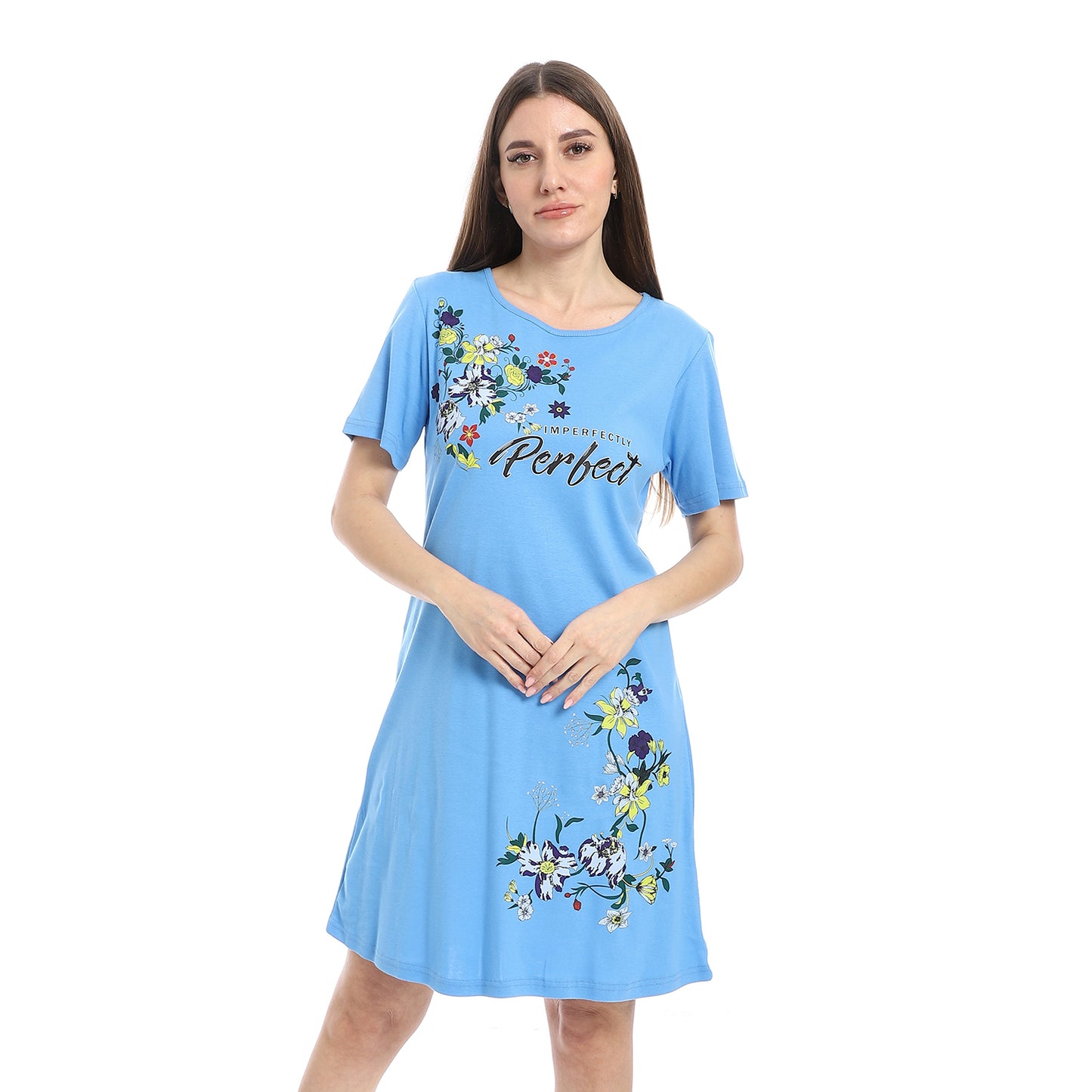 Printed Short Sleeve Nightgown