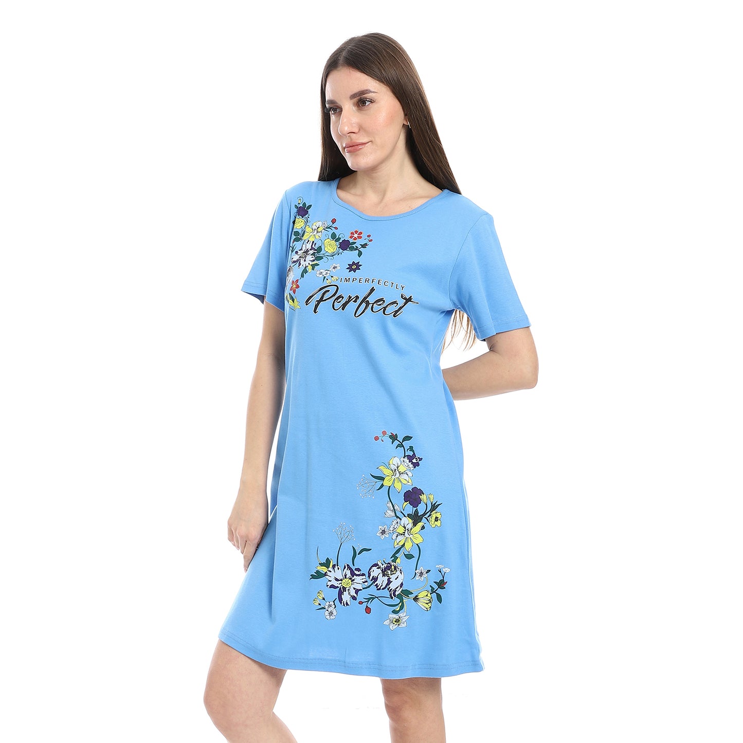 Printed Short Sleeve Nightgown
