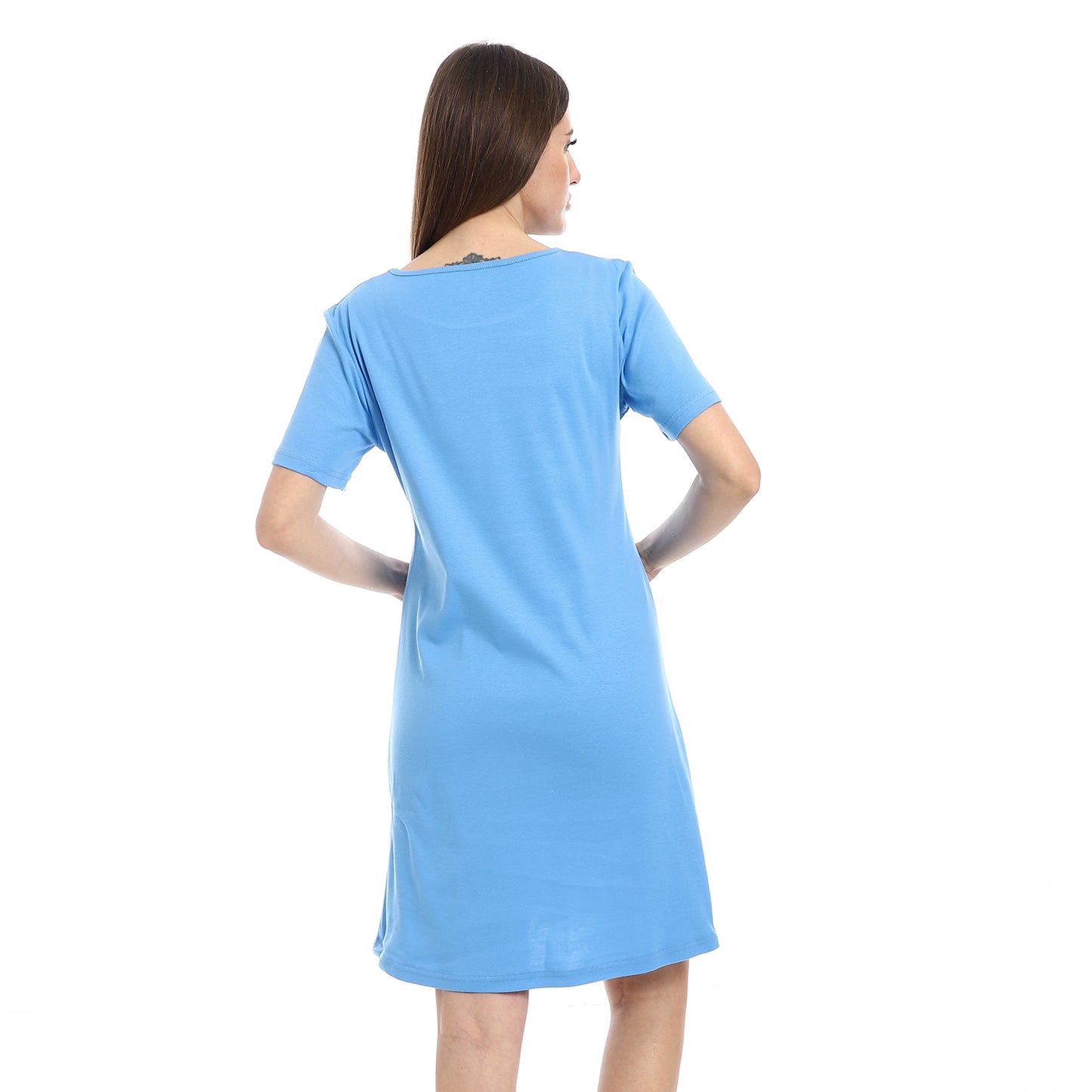 Printed Short Sleeve Nightgown