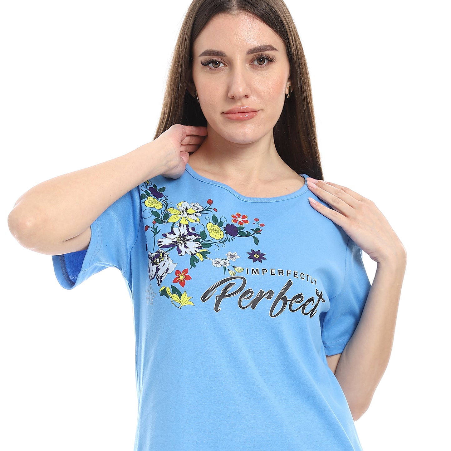 Printed Short Sleeve Nightgown