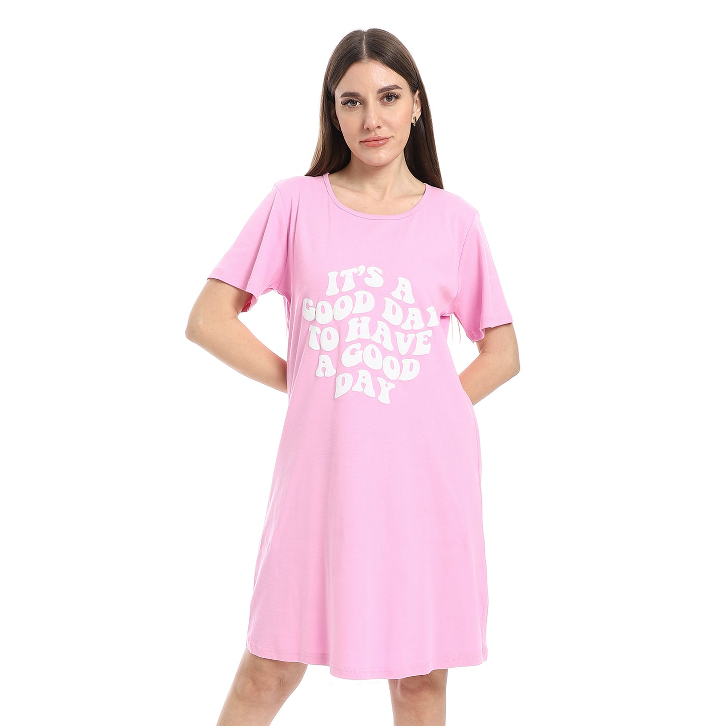 Printed Short Sleeve Nightgown