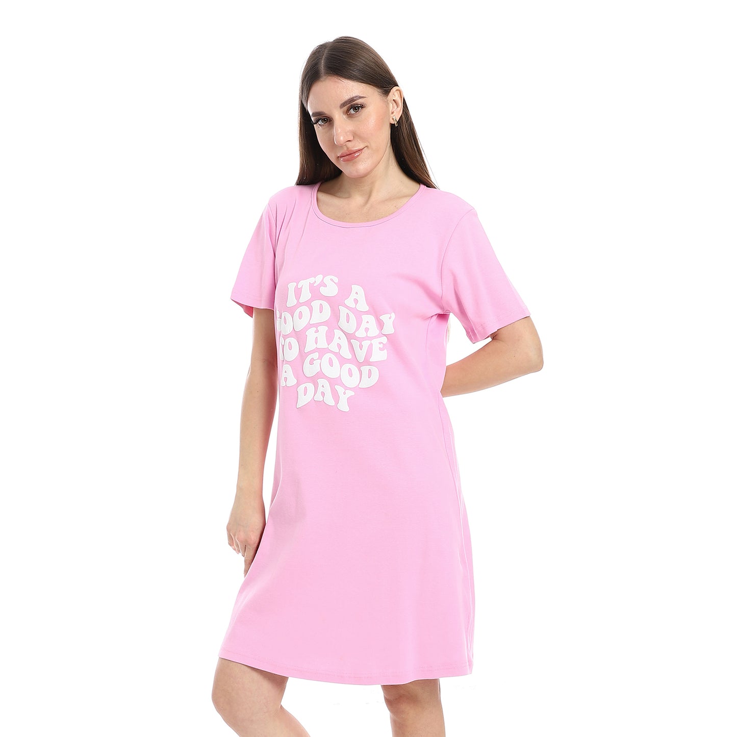 Printed Short Sleeve Nightgown