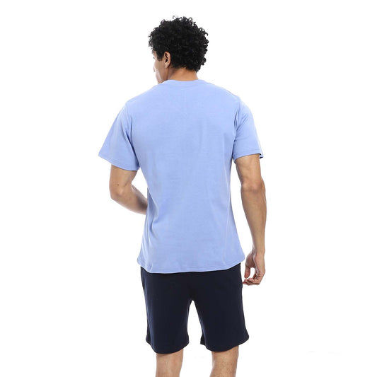 Solid V-Neck Pajama Set