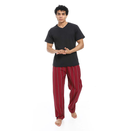 V-Neck T-Shirt & Pants Pajama Set