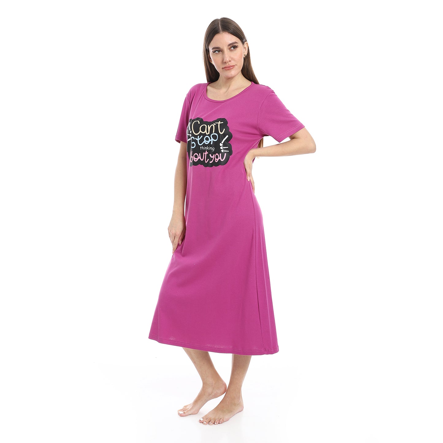 Printed Short Sleeve Nightgown