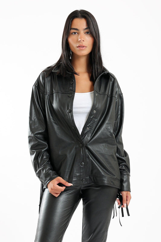 Leather Shirt with Fringes