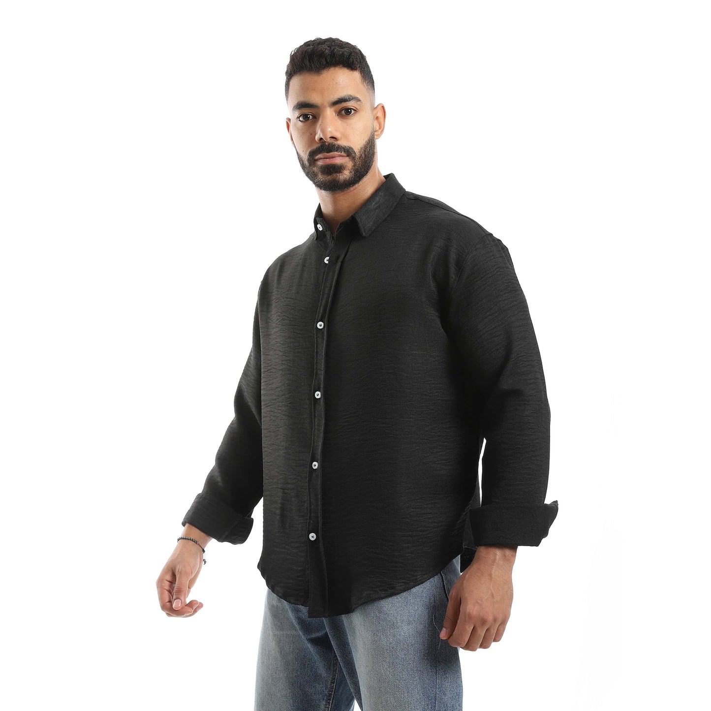 Long Sleeves Turn Down Collar Shirt