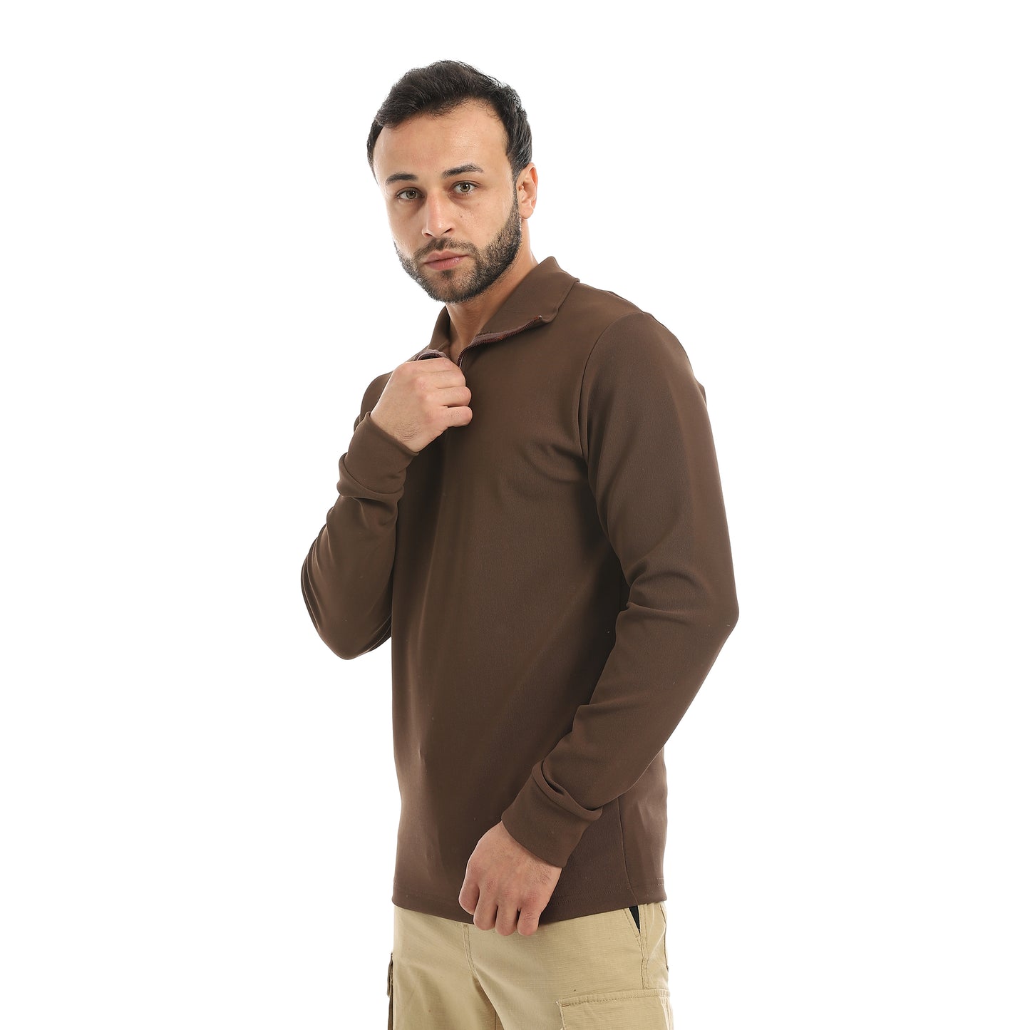 Quarter Zipper Trico Sweatshirt