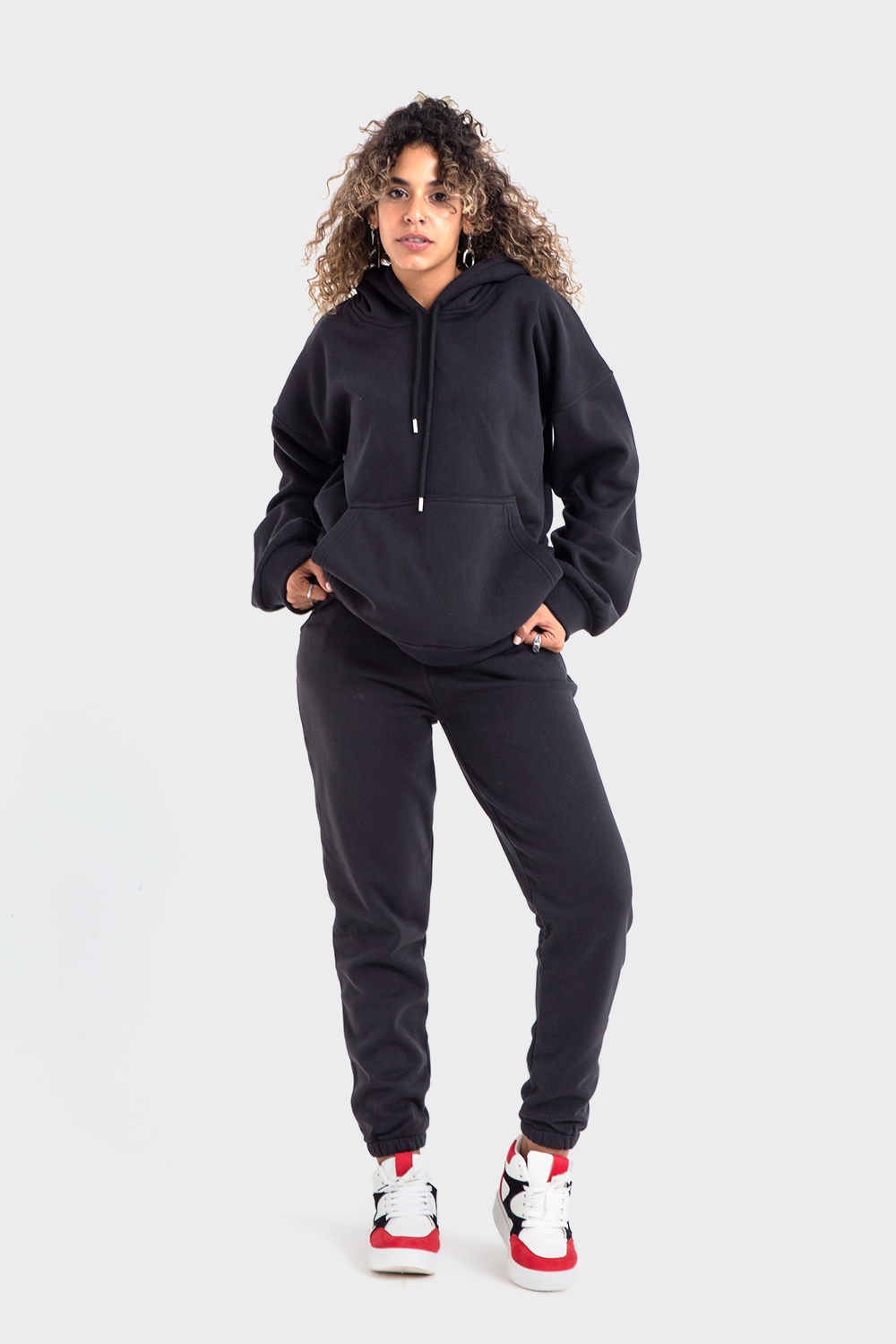 Black Plain Suit, Set of 2 Pieces