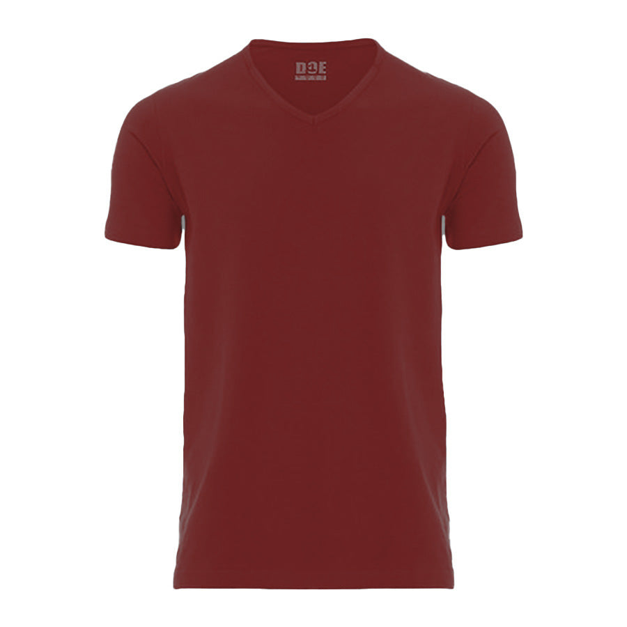 Cotton V-Neck Basic T-Shirt - تي شيرت قطني أساسي برقبة على شكل حرف V