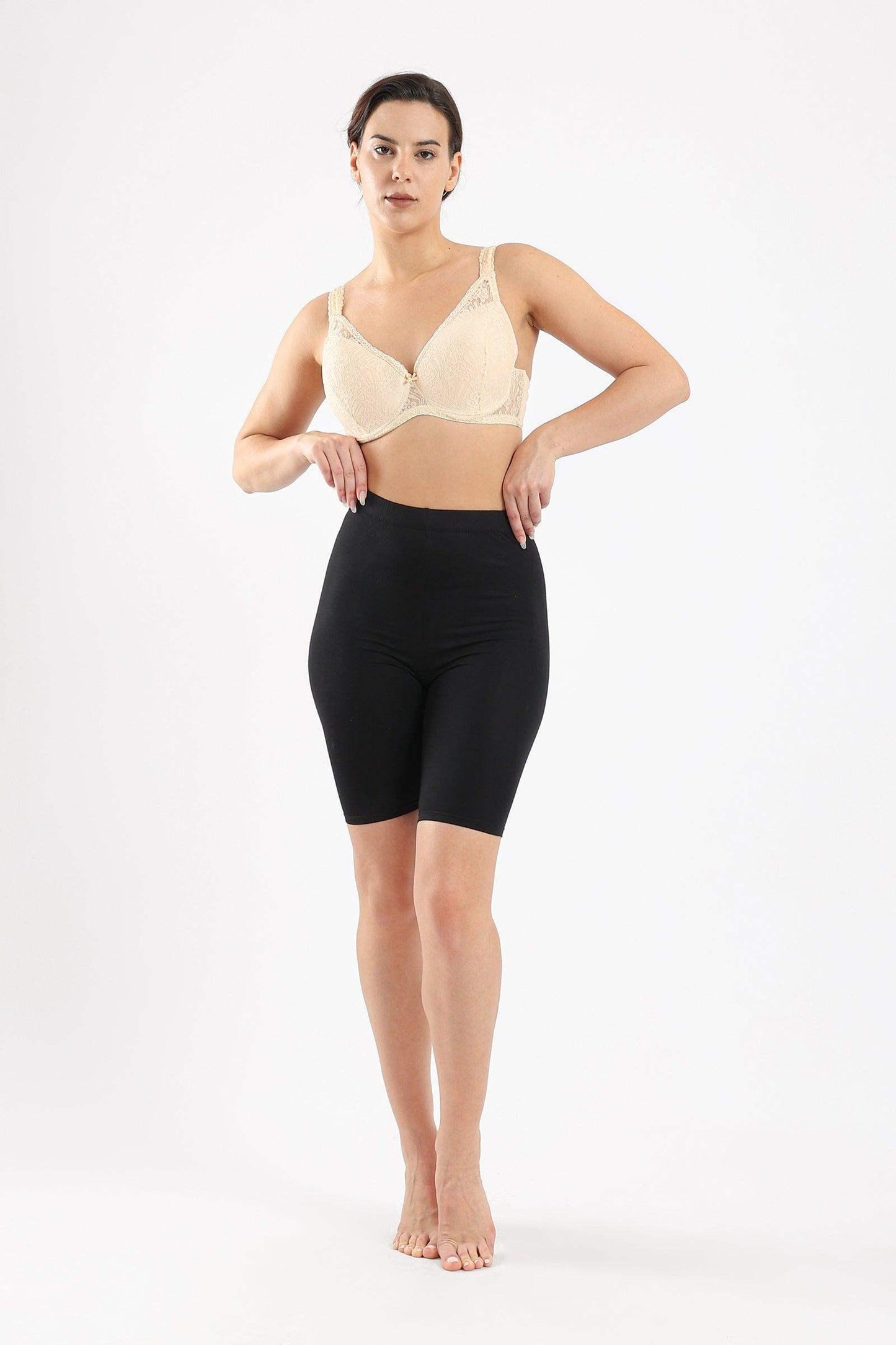 Mid Thigh Slim Shorts - Carina - كارينا