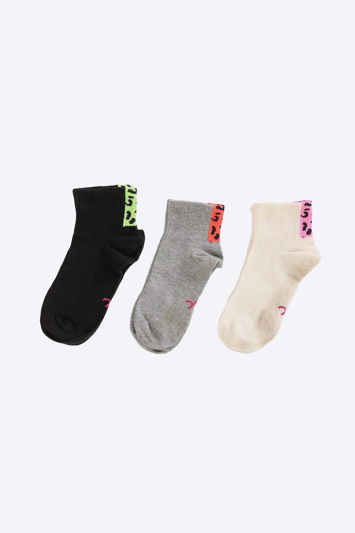 Pack of 3 Cotton Socks - Carina - ??’????????ñ??�ÿ??ƒ?ÿ????