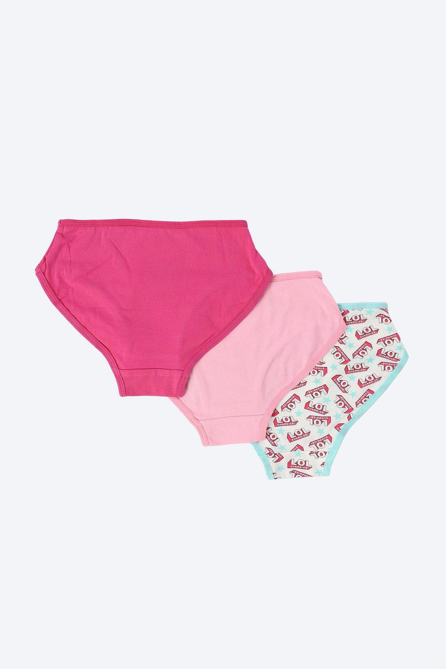 Pack of 3 Brief Panties for Girls