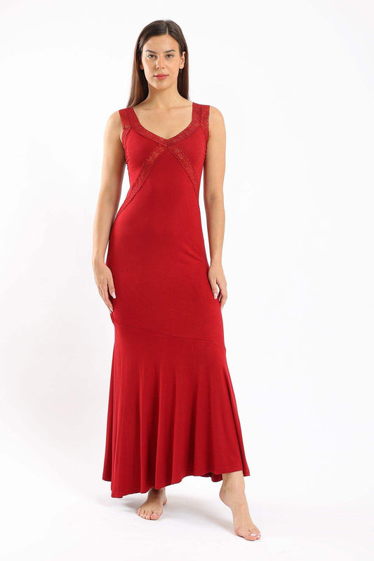 قميص نوم ماكسي مطوي