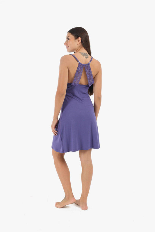 Plunge Neck Viscose Nightgown - Carina - ??’????????ñ??�ÿ??ƒ?ÿ????