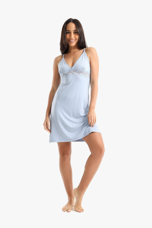 Plunge V-Neck Nightgown - Carina - ??’????????ñ??�ÿ??ƒ?ÿ????