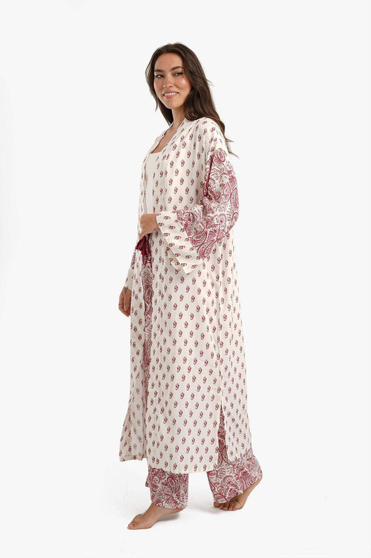 Printed Midi Length Robe - Carina - ??’????????ñ??�ÿ??ƒ?ÿ????
