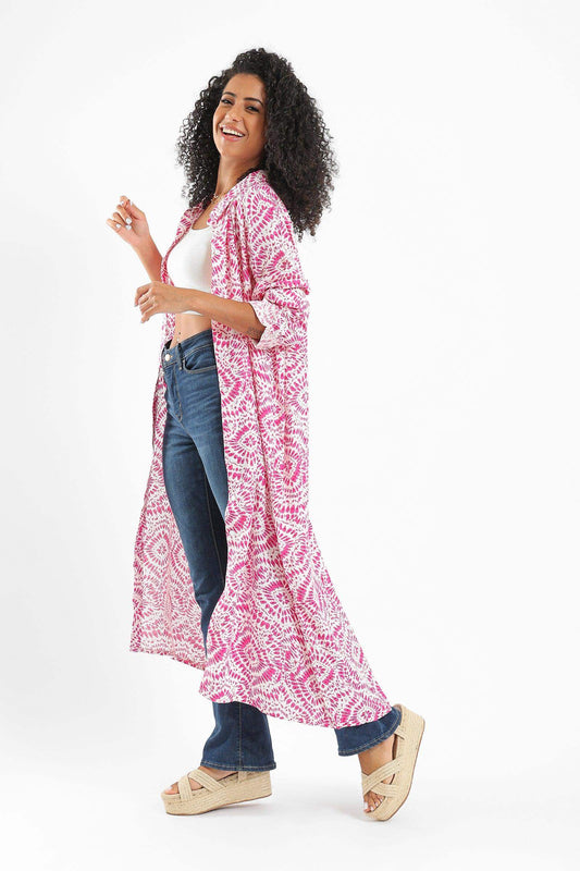 فستان قميص مطبوع