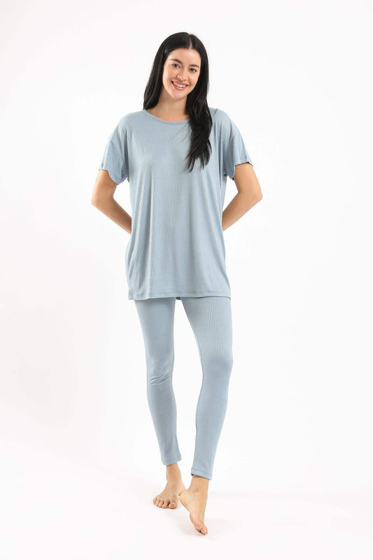 Ribbed Pyjama Set - Carina - ??’????????ñ??�ÿ??ƒ?ÿ????