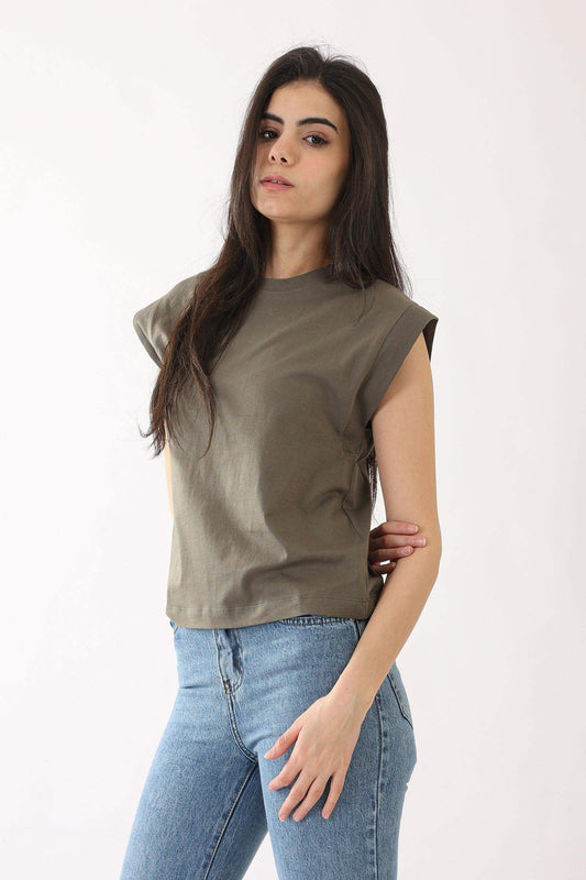 Ribbed Shoulder Detail Top - Carina - ??’????????ñ??�ÿ??ƒ?ÿ????