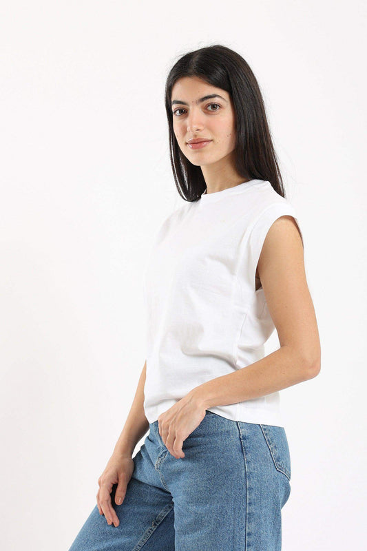 Ribbed Shoulder Detail Top - Carina - ??’????????ñ??�ÿ??ƒ?ÿ????
