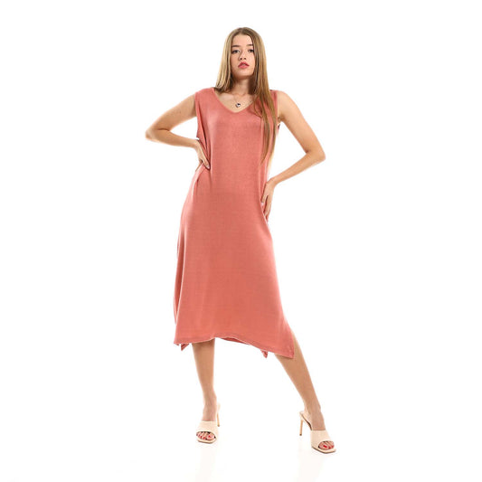 Side Slits Sleeveless Dress