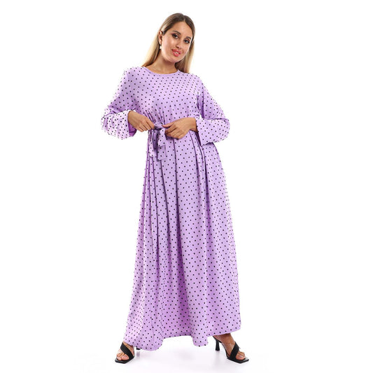 Long Dress with Adjustable Belt