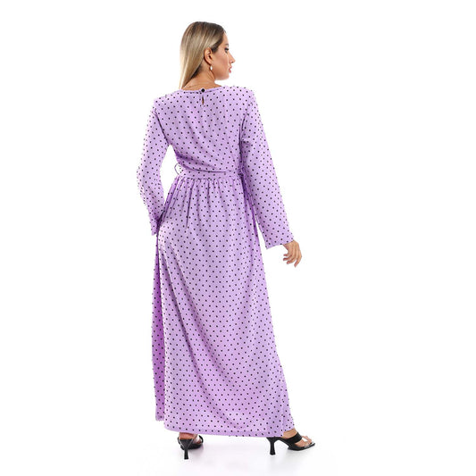 Long Dress with Adjustable Belt