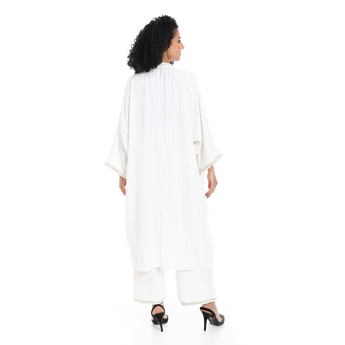 Striped kimono suit