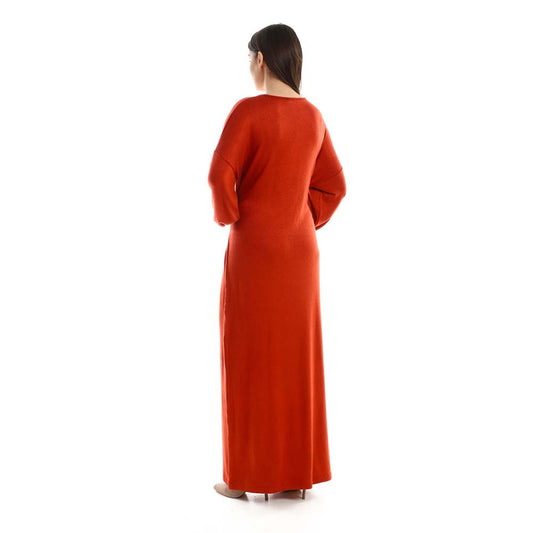 Balloon Long Sleeves Plain Dress