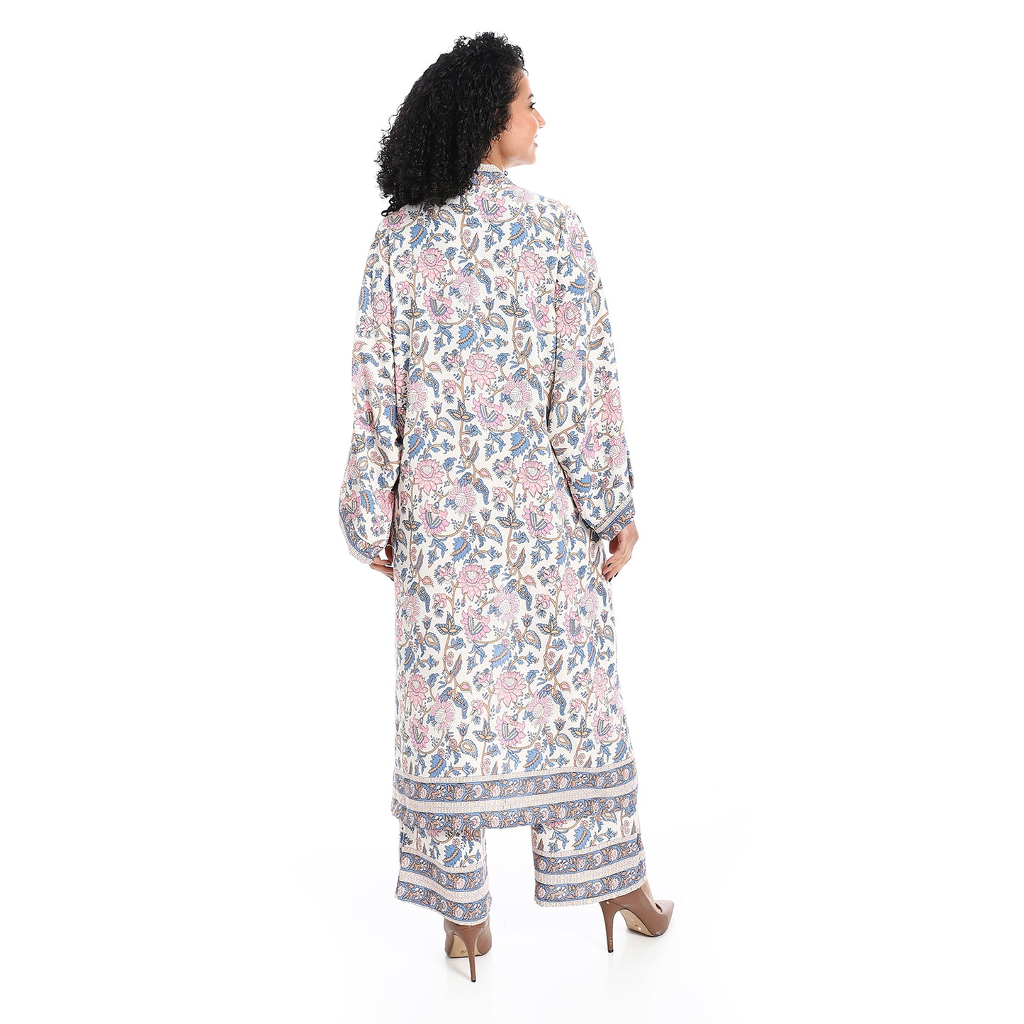 Floral kimono suit