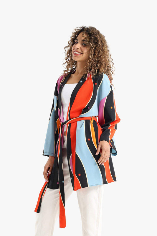 Satin Dropped Shoulder Kimono - Carina - ??’????????ñ??�ÿ??ƒ?ÿ????
